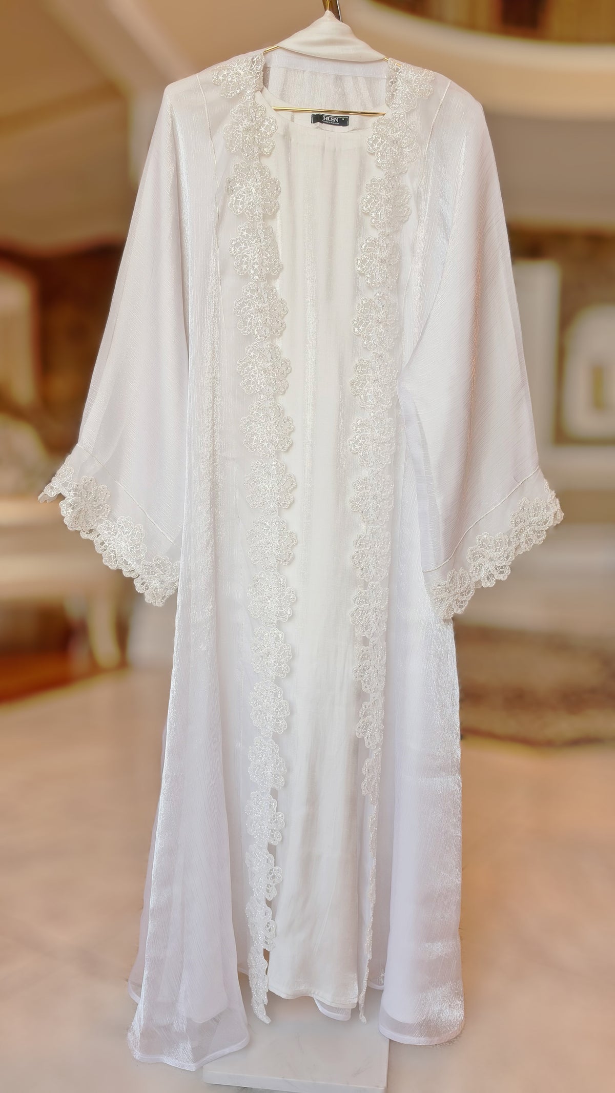 Ivory Serenade Sheesha Silk Abaya/Dress