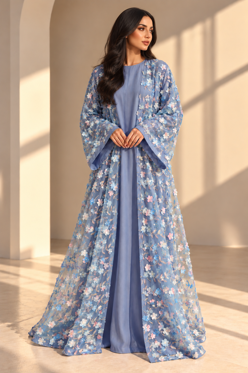 The Bluebell Enchantment Abaya/Dress - 4 piece