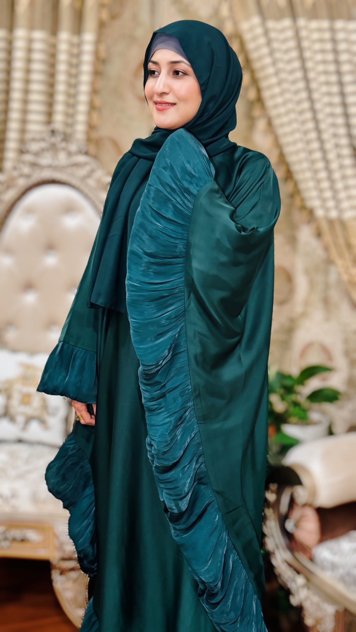 Aurora Ruffle Kaftan Dress