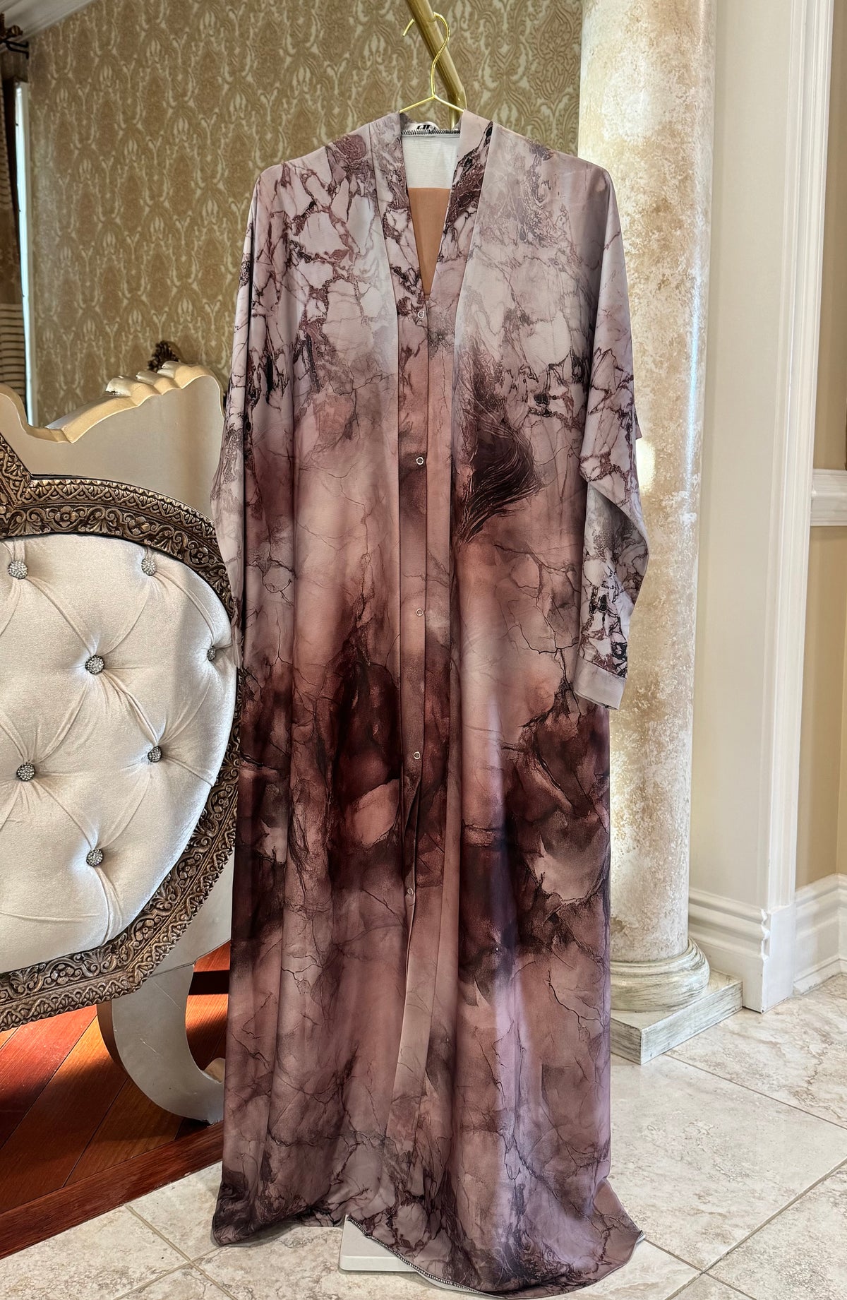 Marble Print Abaya