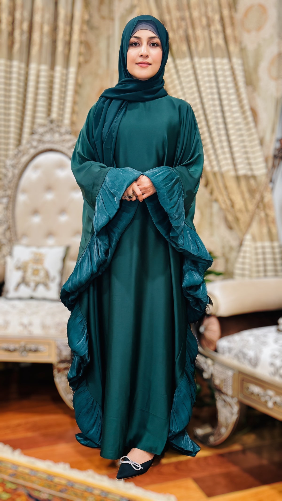 Aurora Ruffle Kaftan Dress