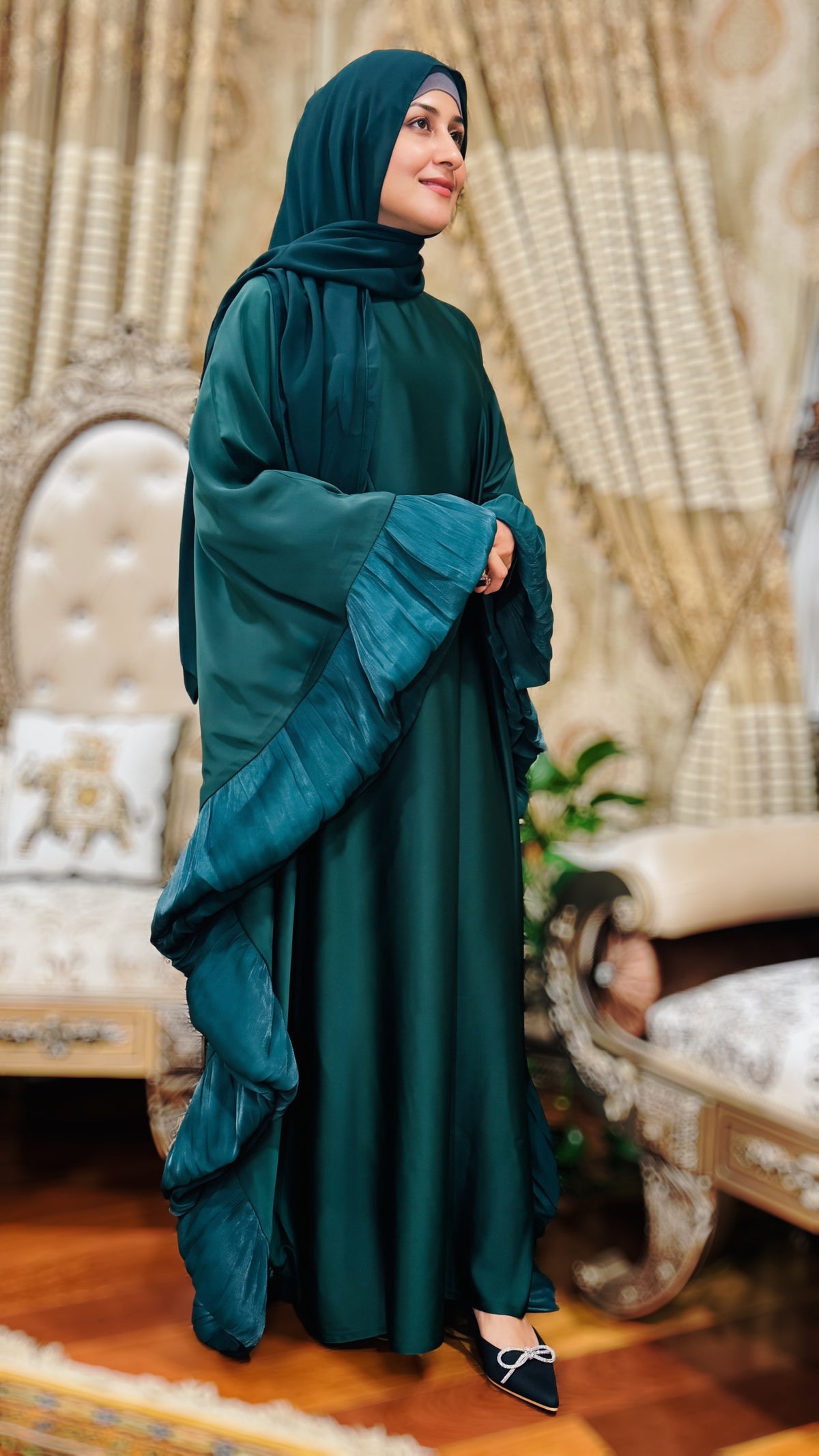 Aurora Ruffle Kaftan Dress