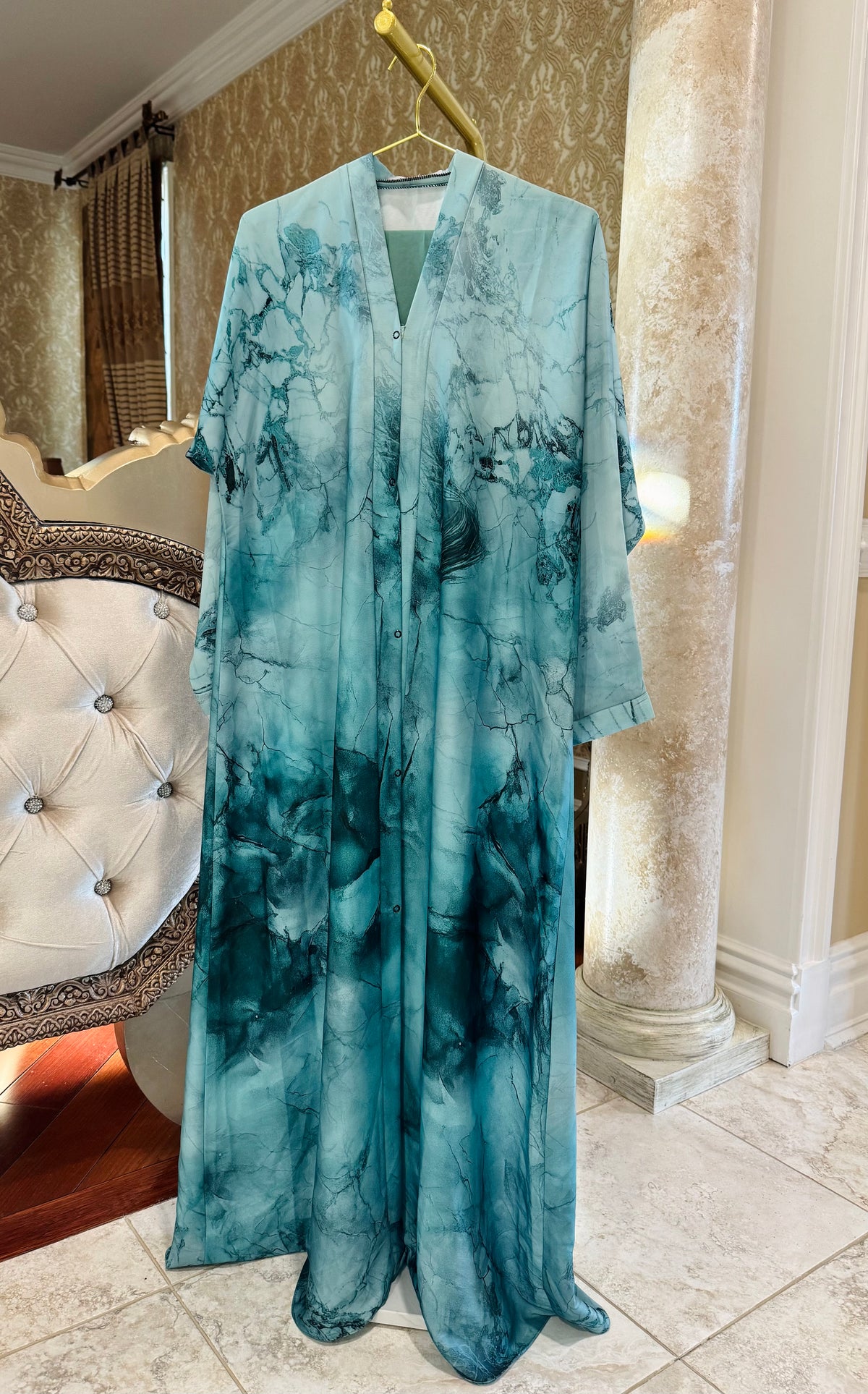 Marble Print Abaya