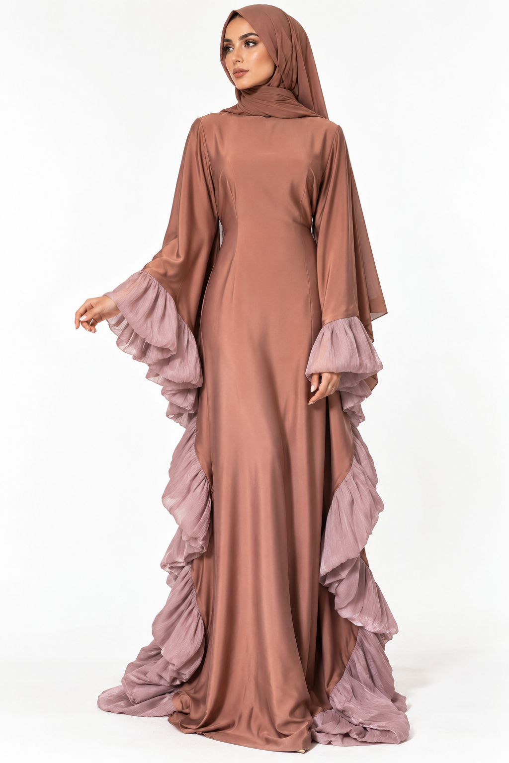 Aurora Ruffle Kaftan Dress