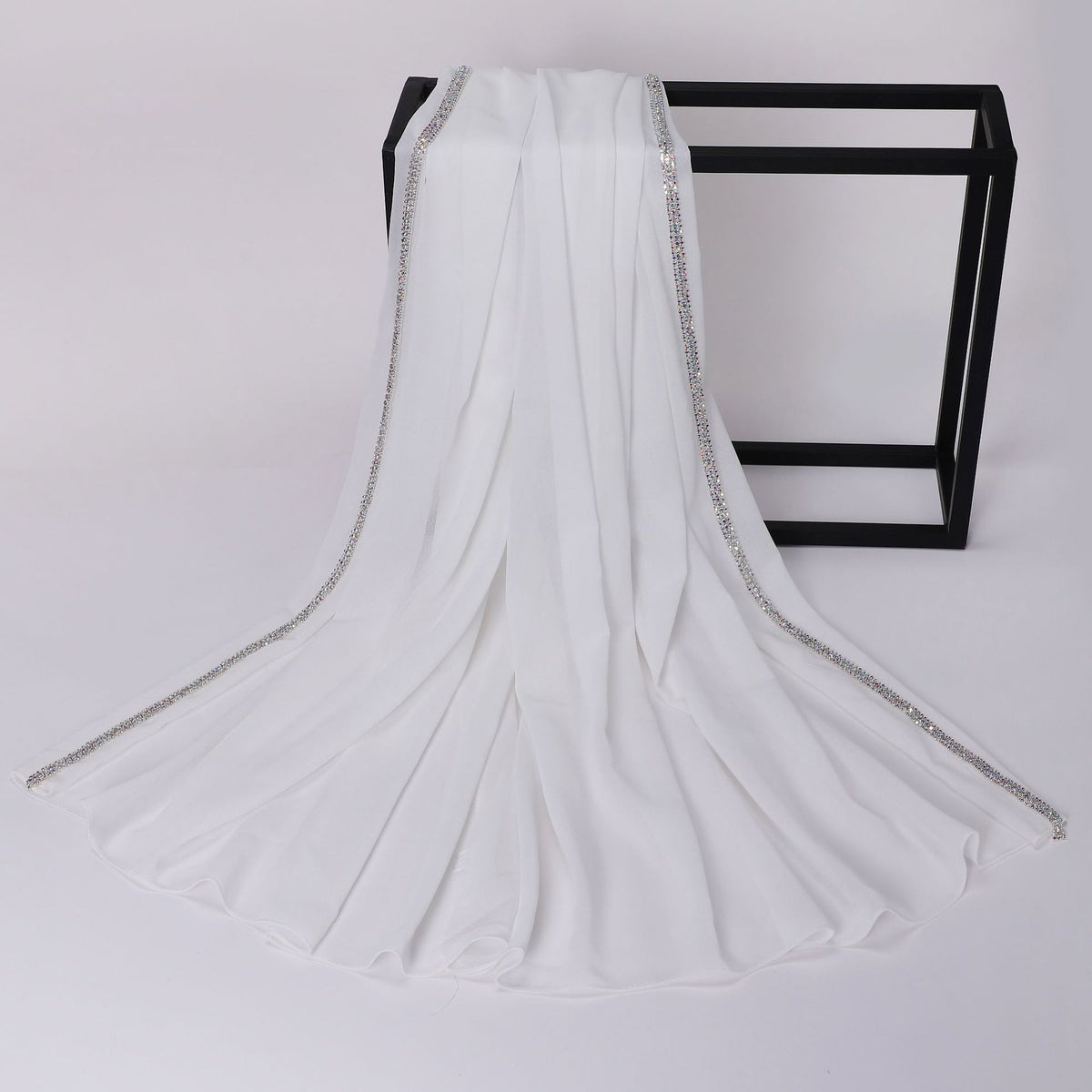 Luxury Chiffon Rhinestone Chain Hijab