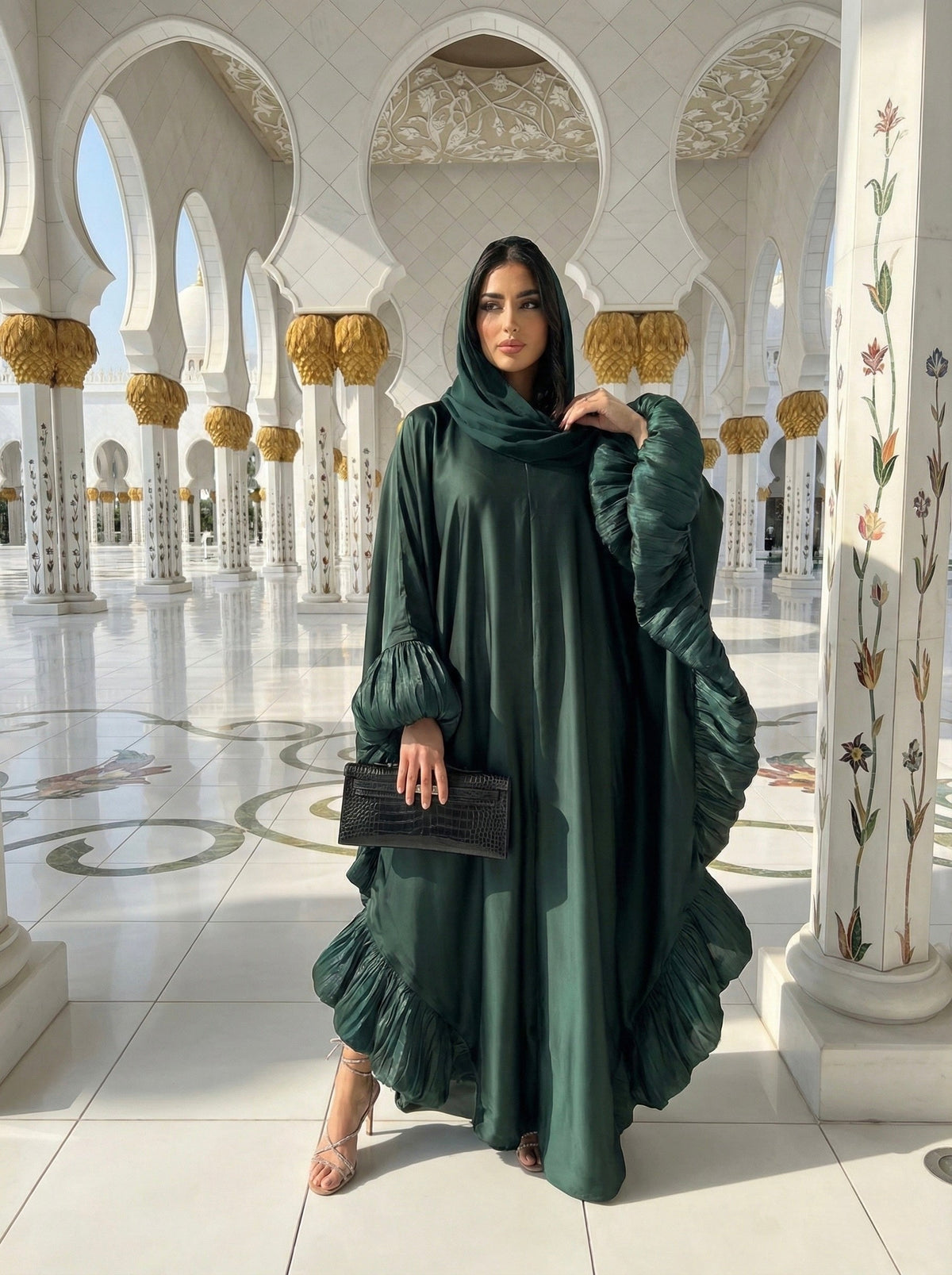 Aurora Ruffle Kaftan Dress