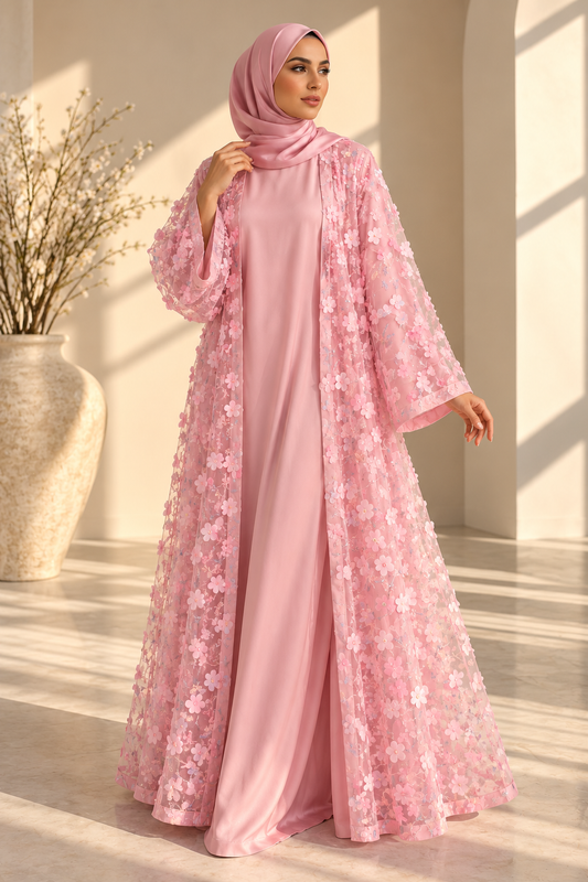 The Sakura Dream Abaya/Dress - 4-piece