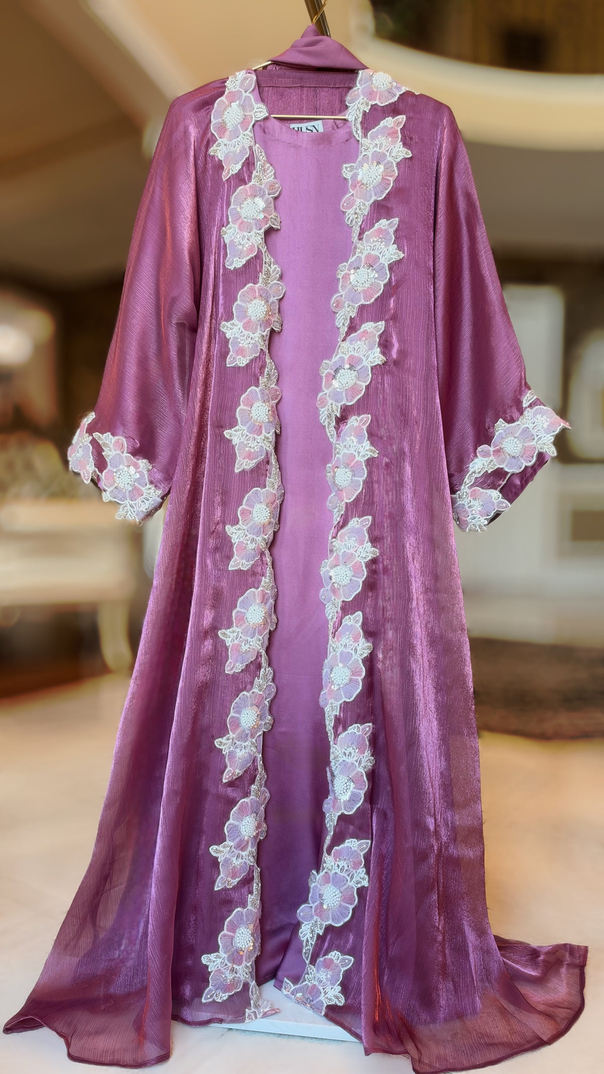 Rosewater Reverie Sheesha Silk Abaya/Dress