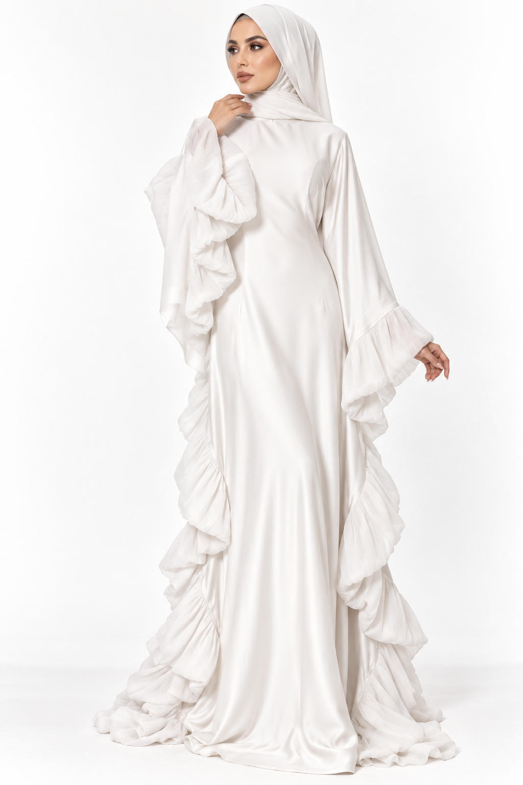 Aurora Ruffle Kaftan Dress