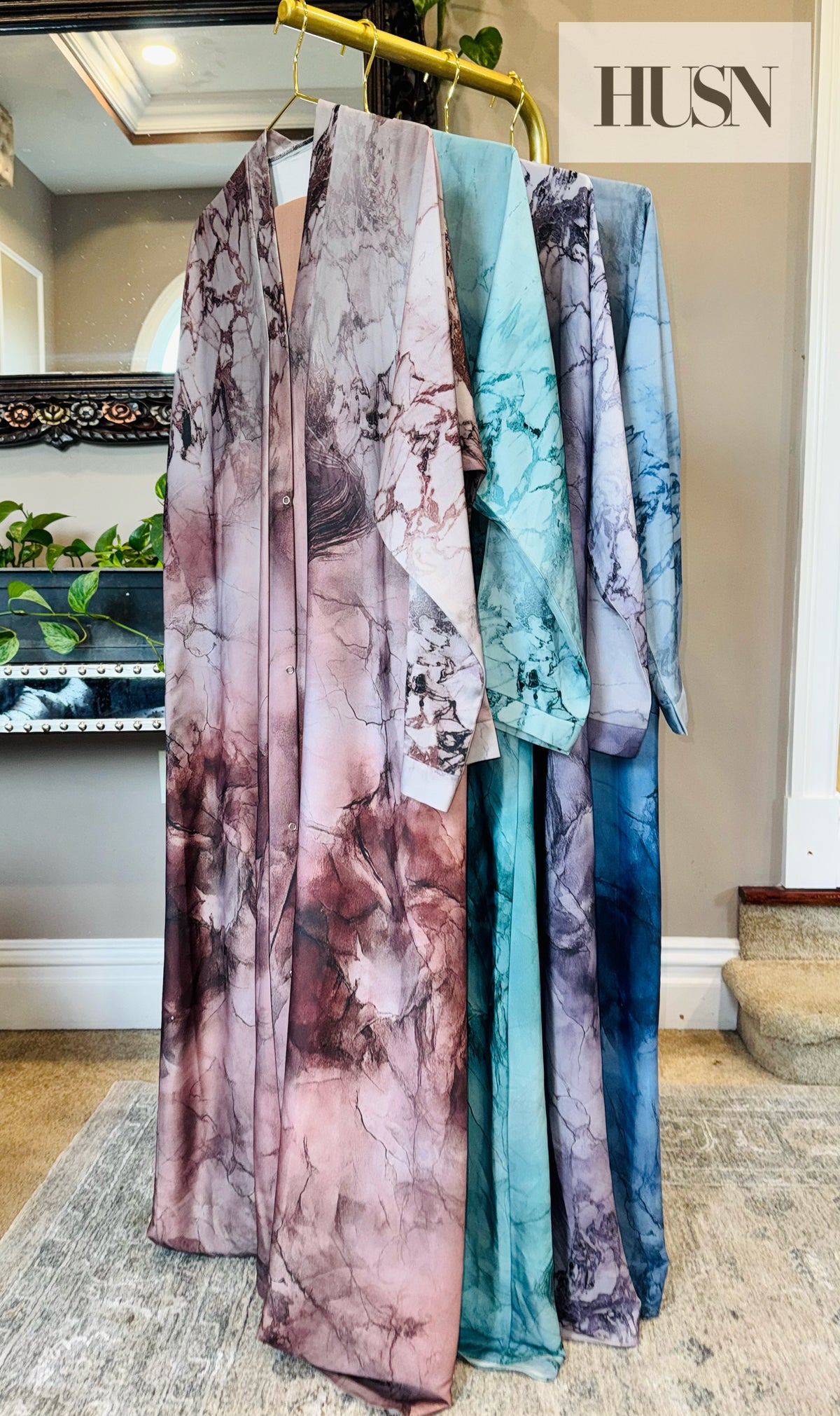 Marble Print Abaya