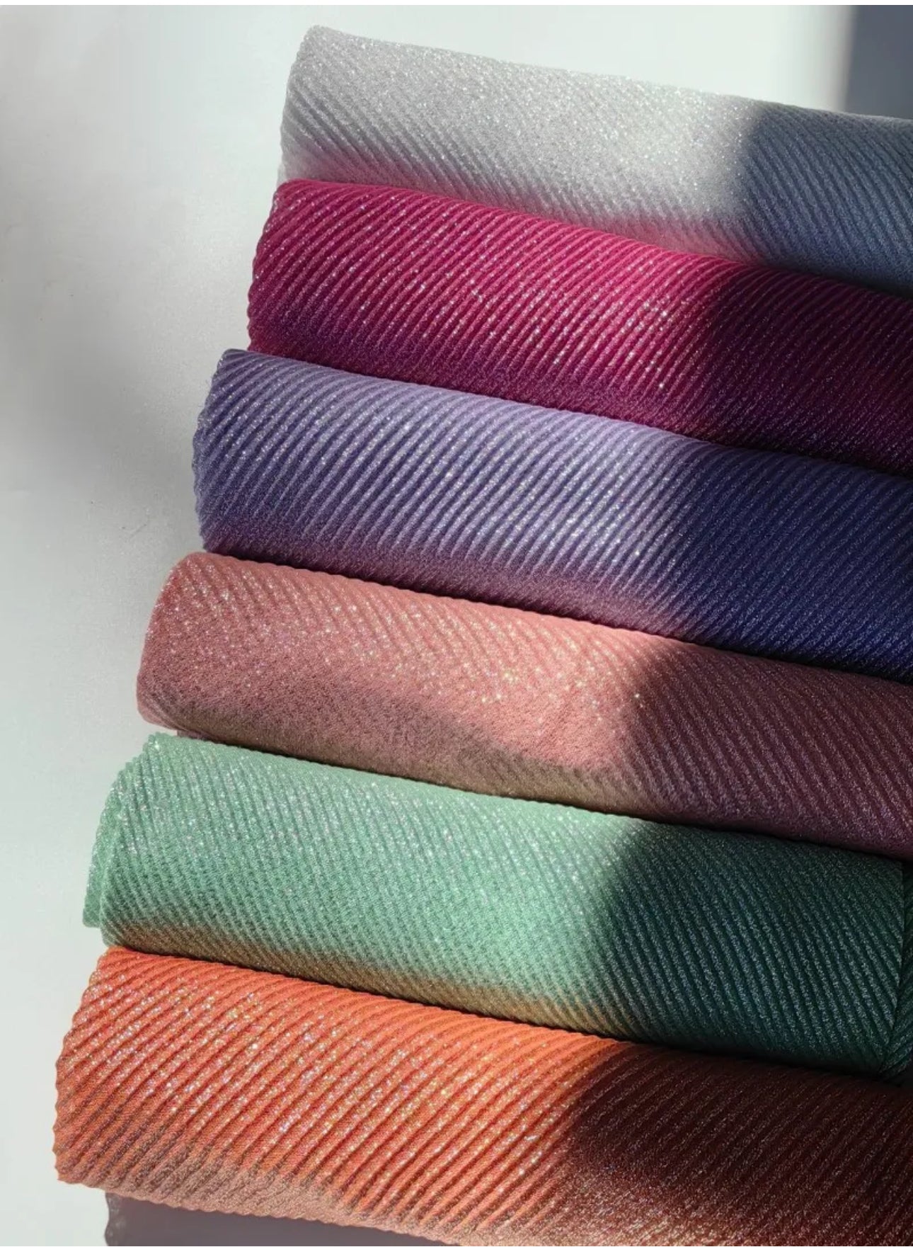 Viscose Shimmer Pleated Hijabs