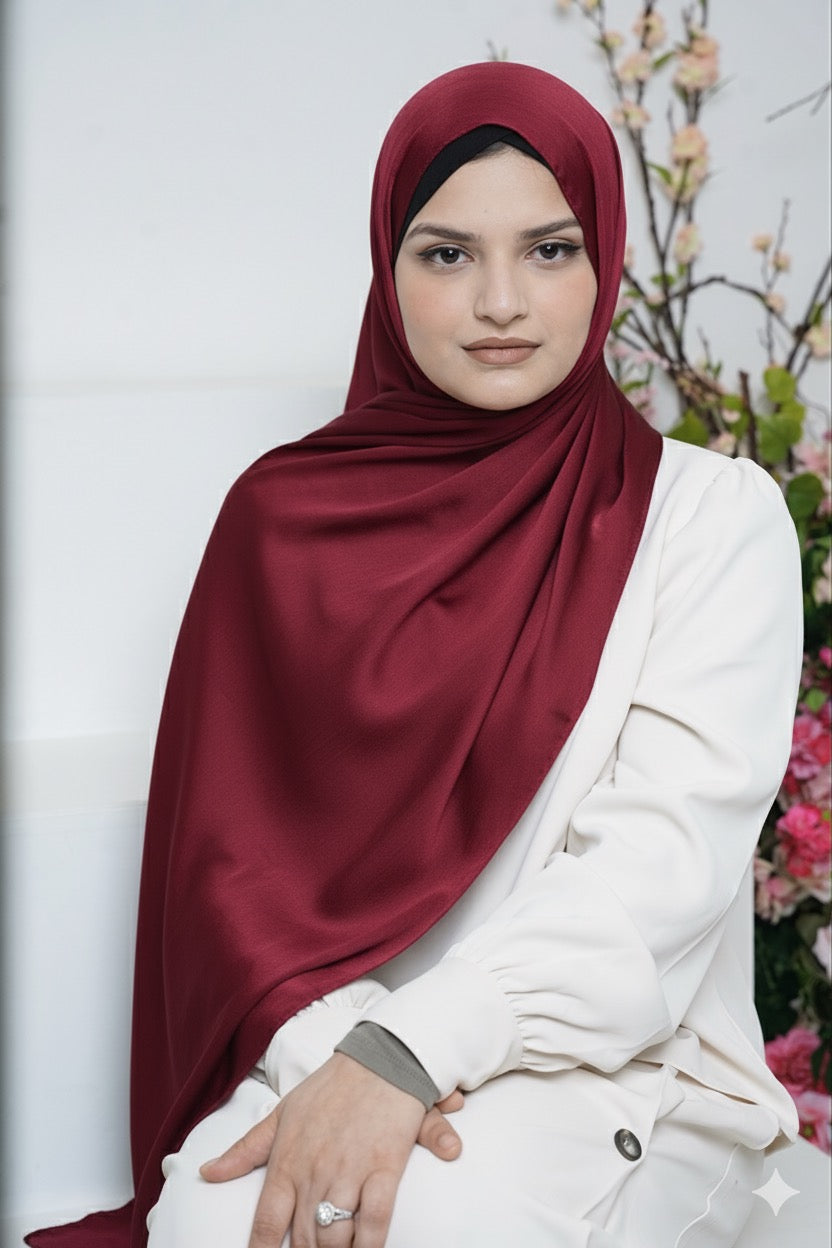 Premium Satin Crepe Hijab Scarf