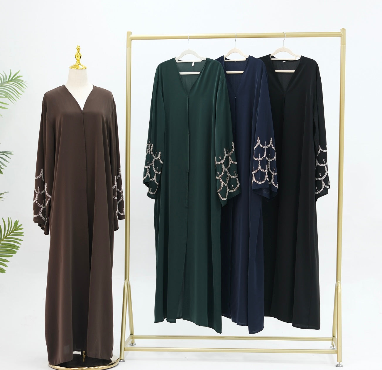 Luxury Beaded Sleeve Abaya