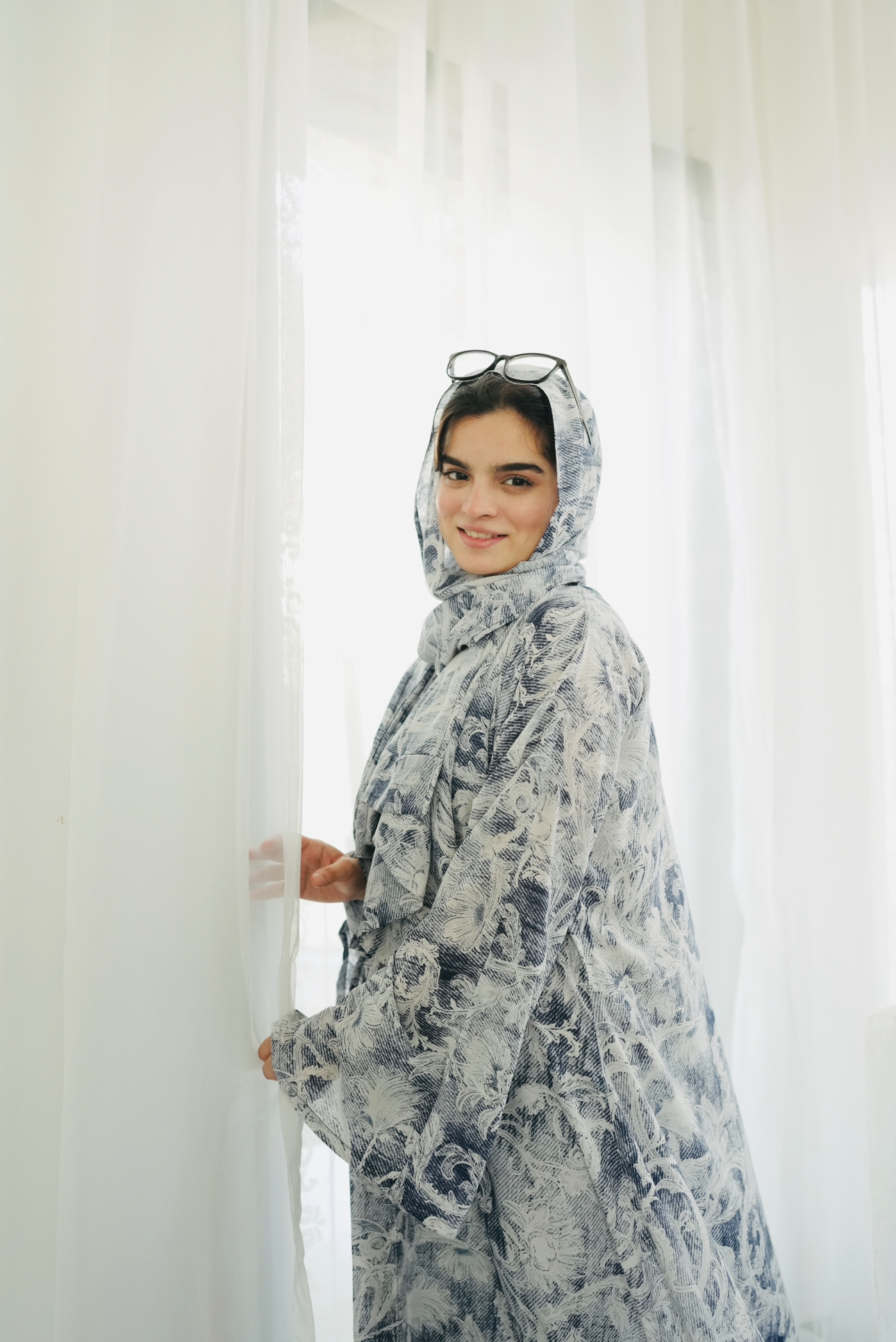 Printed Chiffon Abaya Sets - Coastal Denim