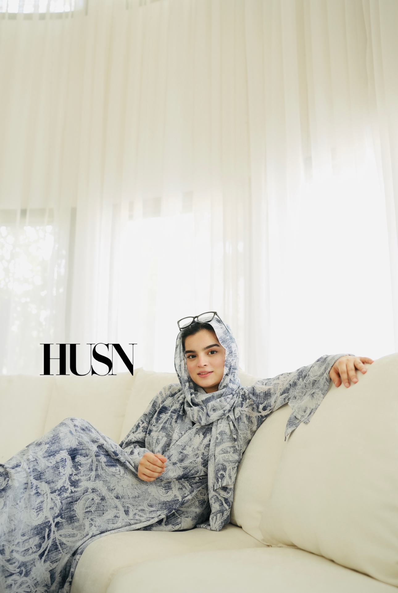 Printed Chiffon Abaya Sets - Coastal Denim