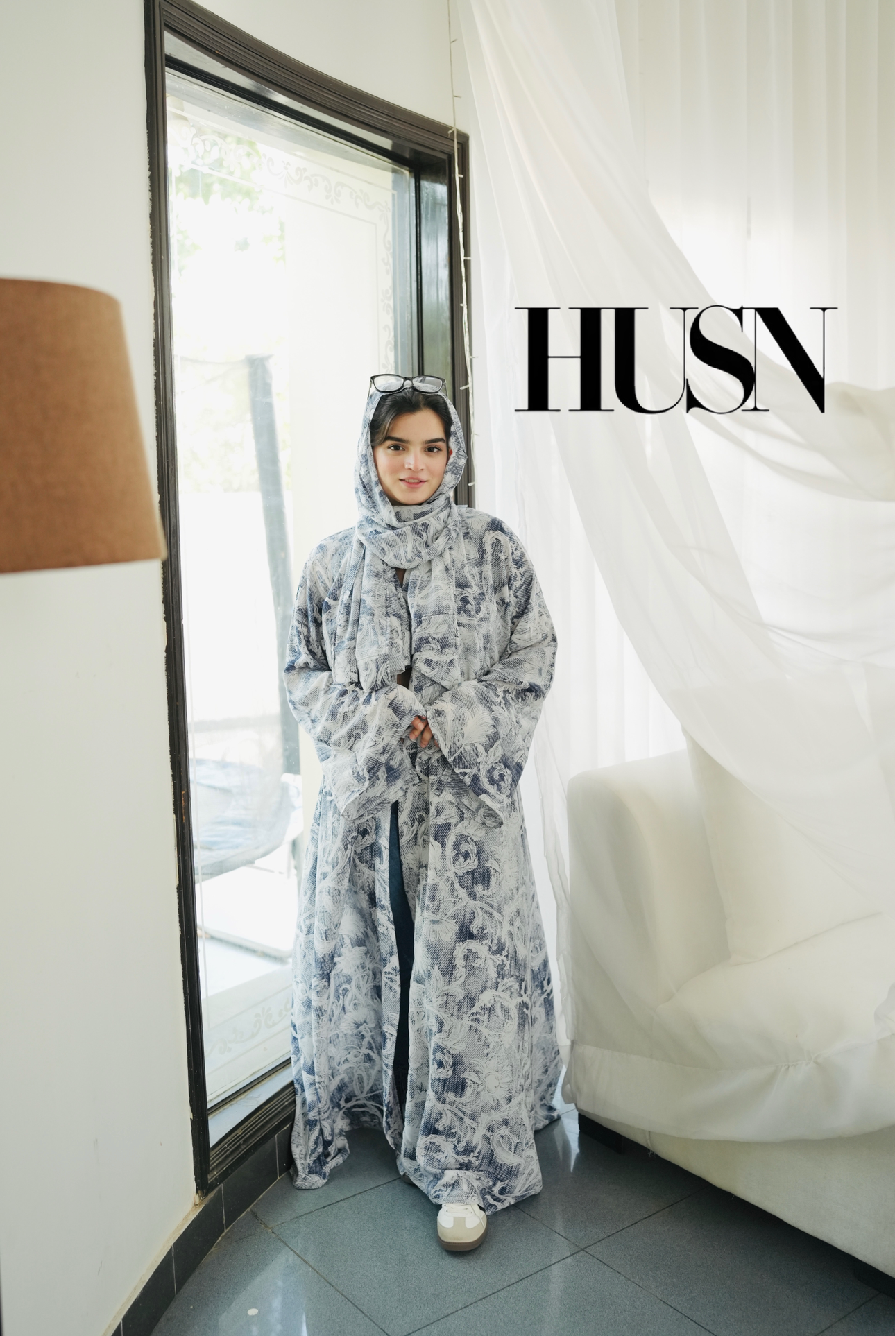 Printed Chiffon Abaya Sets - Coastal Denim